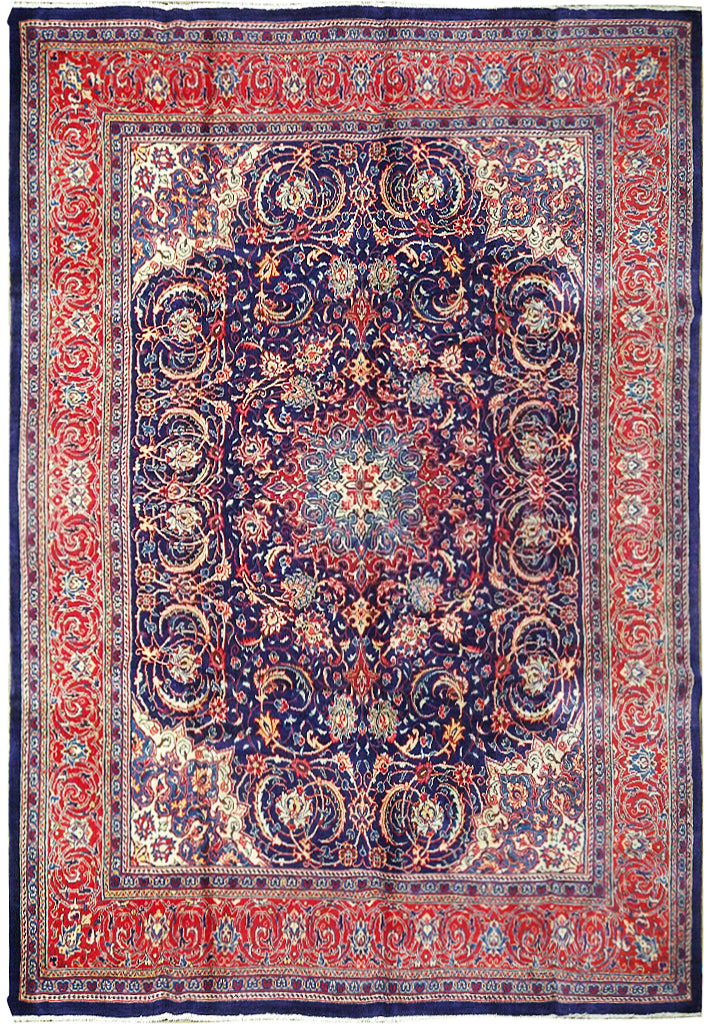 10x13 Antique Mustafi Mahal Rug – Centuries Rug Shoppe