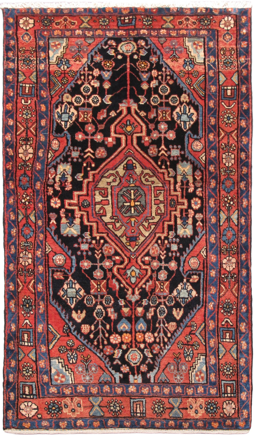 4' x 3' Red Mori Bokhara Rug 75564