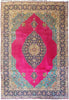 Load image into Gallery viewer, 9.4 x 13.1 Authentic Persian Tabriz Rug Kerman Open Field Design #F-6169