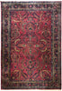 Load image into Gallery viewer, 9.2 x 12.1 Antique Persian Sarouk Mohajeran Quality Rug Rich Burgundy #F-6321