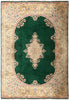 Load image into Gallery viewer, 9.10 x 17.0 Authentic Persian Kerman Rug Emerald GREEN #F-6349