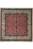 Load image into Gallery viewer, 6.5 x 6.6 Fine Persian Sarouk Square Rug ROSE #B-72443