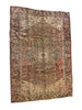 Load image into Gallery viewer, 8.4 x 11.5 Brick Red Brown Antique Persian Heriz Rug 14083