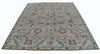 Load image into Gallery viewer, 8x10 Gray Oushak Zigler New Handmade Wool Rug, featuring intricate patterns and luxurious texture, perfect for adding elegance and warmth to any modern or traditional interior.