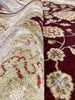 Load image into Gallery viewer, Authentic-Handmade-Burgundy-Wool-Rug.jpg 