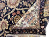 Load image into Gallery viewer, 8 x 10 BLACK Agra Rug William Morris Natural Wool #F-6442