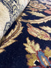 Load image into Gallery viewer, 8 x 10 BLACK Agra Rug William Morris Natural Wool #F-6442