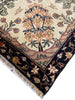 Load image into Gallery viewer, 8 x 10 BLACK Agra Rug William Morris Natural Wool #F-6442