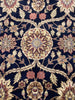 Load image into Gallery viewer, 8 x 10 BLACK Agra Rug William Morris Natural Wool #F-6442