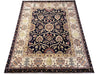 Load image into Gallery viewer, 8 x 10 BLACK Agra Rug William Morris Natural Wool #F-6442