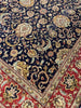 Load image into Gallery viewer, 8.1 x 10.7 BLACK Handmade Agra Rug Natural Wool #F-6445