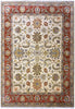 Load image into Gallery viewer, 8 x 9.8 QUALITY AGRA RUG Beige Rust #F-6446