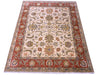 Load image into Gallery viewer, 8 x 9.8 QUALITY AGRA RUG Beige Rust #F-6446