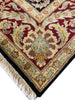 Load image into Gallery viewer, 8 x 10 New Handmade Jaipour Quality Lustrous Dense Wool Rug RICH BLACK BURGUNDY #F-6456