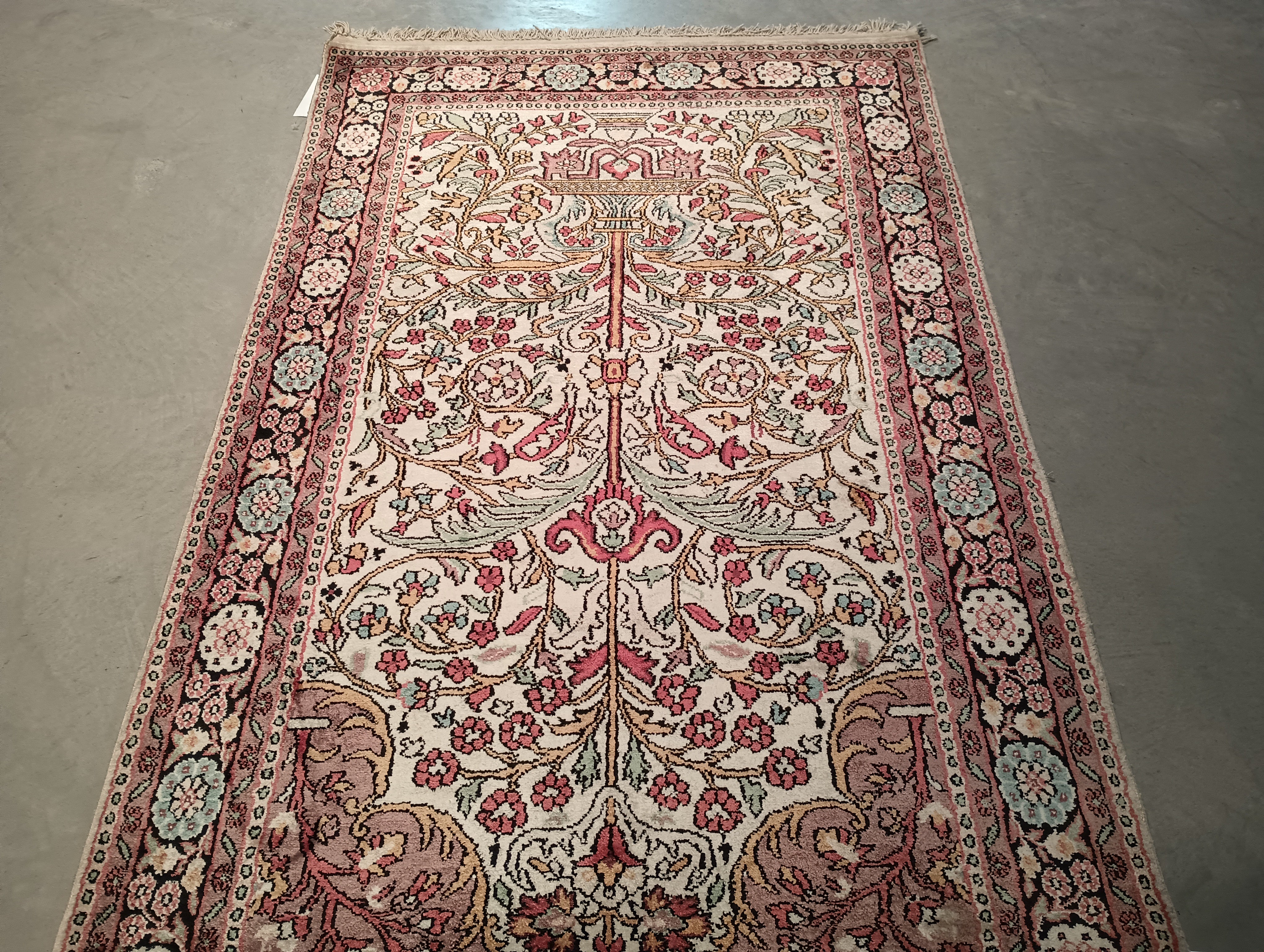 3X5 Tabriz Silk rug Nain, Kashmir Silk Rug