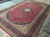 Load image into Gallery viewer, 9.6 x 14 CLASSIC Persian Kashan Rug Wool Red Blue Shark Tank Carpet #F-5969