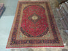 Load image into Gallery viewer, 9.6 x 14 CLASSIC Persian Kashan Rug Wool Red Blue Shark Tank Carpet #F-5969