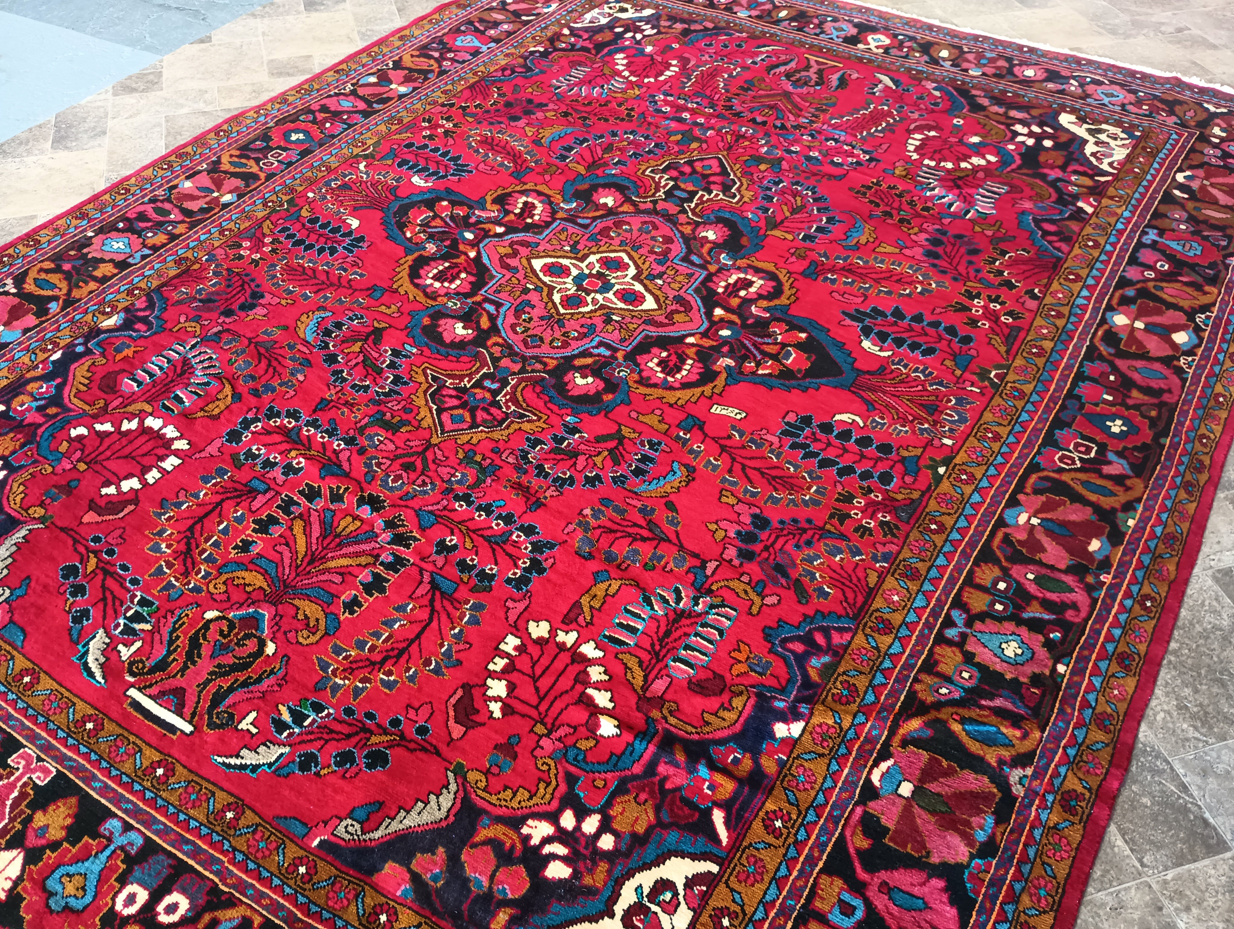 8'3 x 13' Antique Persian Berry Lilihan rug # 2236ML / 9x13 Vintage