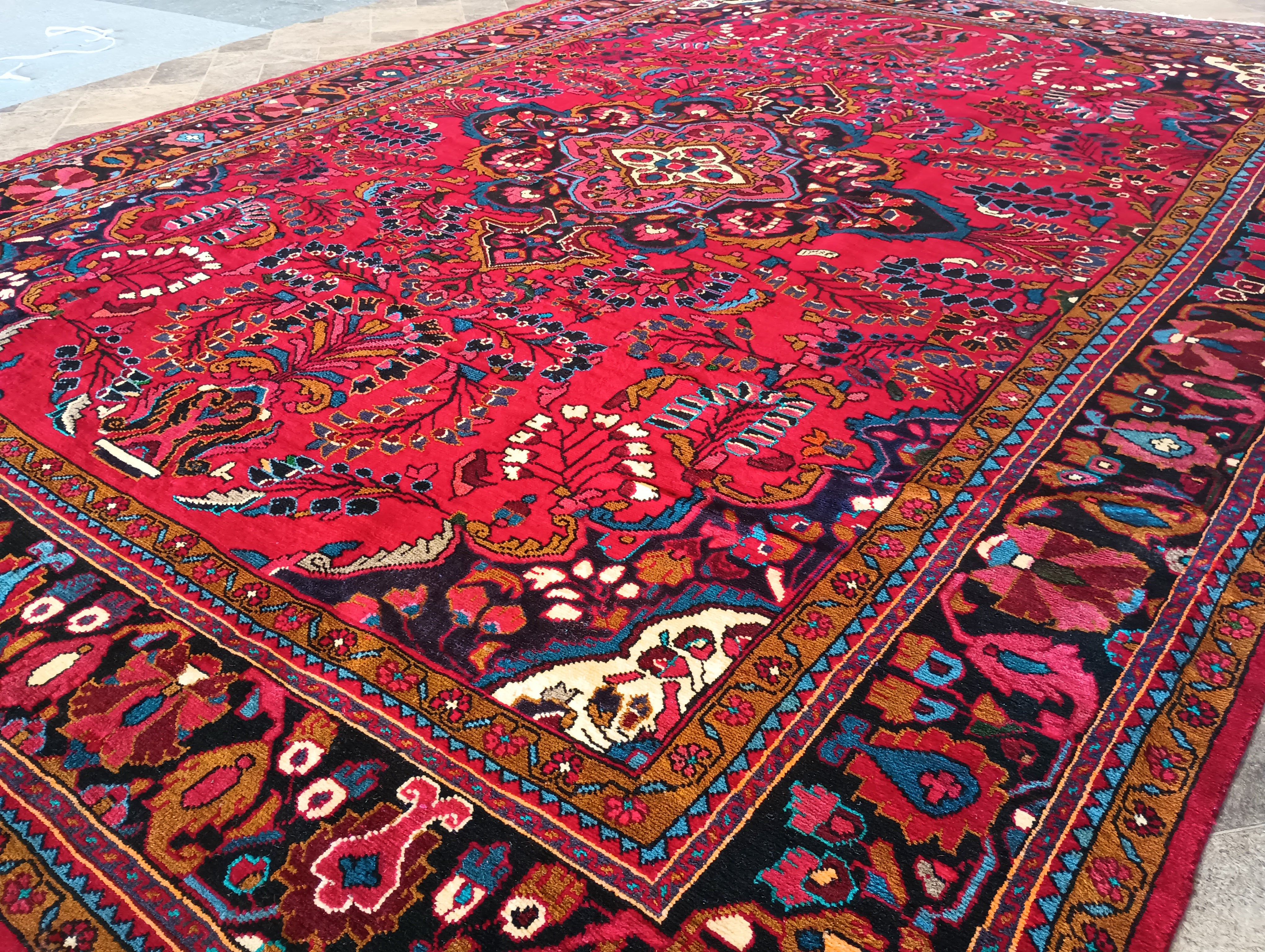 8'3 x 13' Antique Persian Berry Lilihan rug # 2236ML / 9x13 Vintage