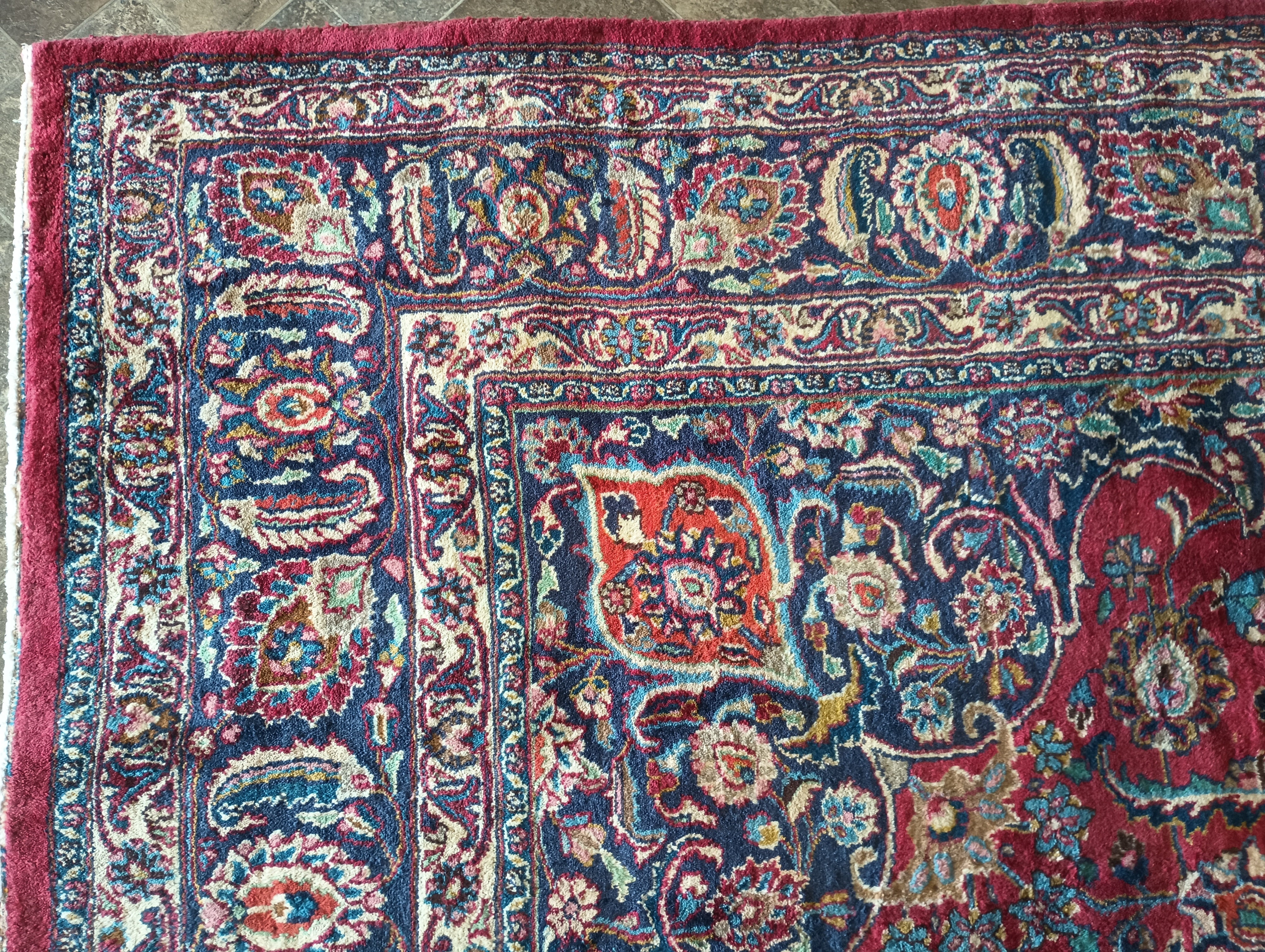 10'4 x 13'4 Antique muted Mashhad rug #2150 / 10x13 Vintage Rug