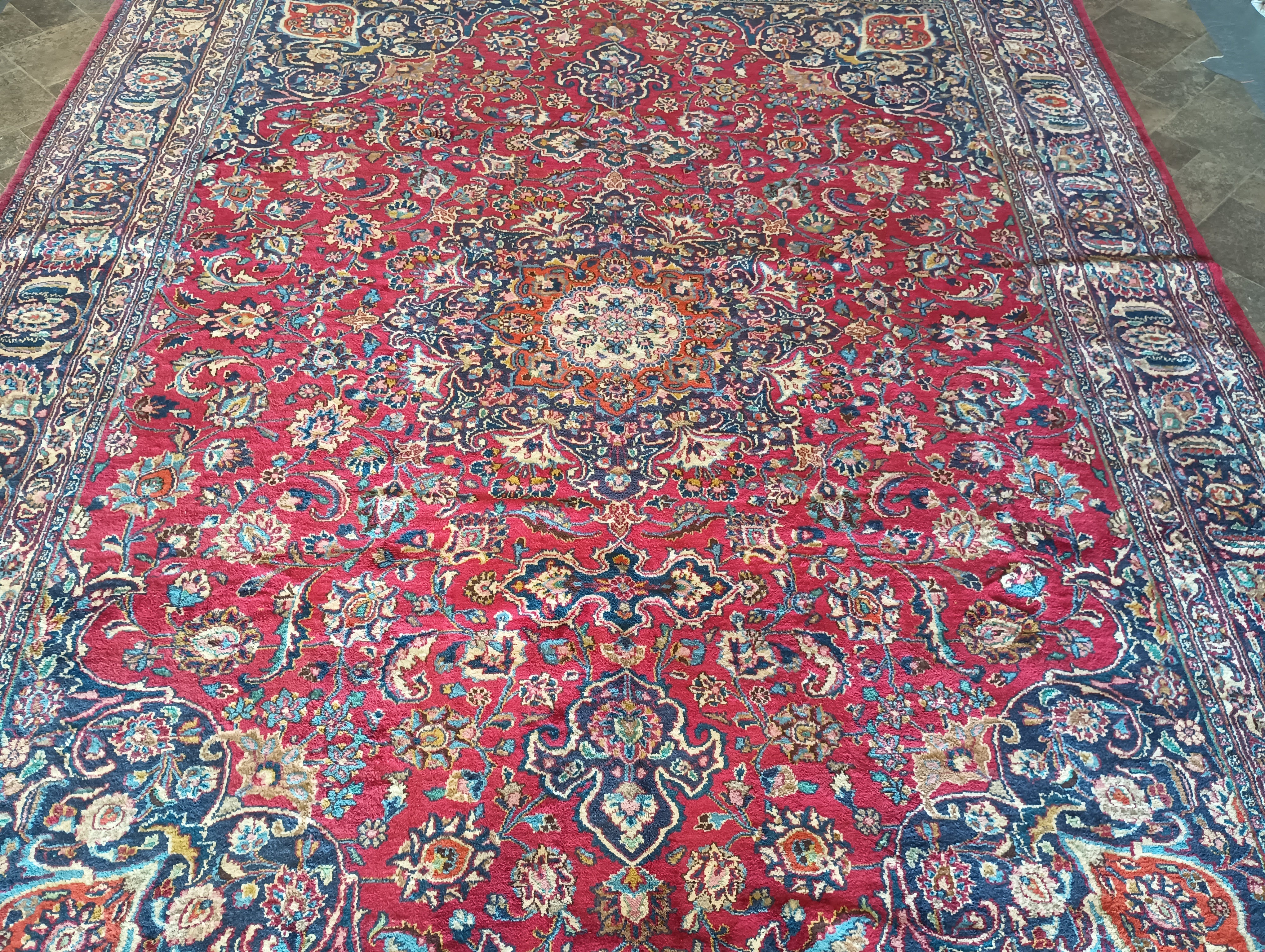 10'4 x 13'4 Antique muted Mashhad rug #2150 / 10x13 Vintage Rug