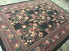 Load image into Gallery viewer, 8&#39; x 10&#39; Aubusson Flat Weave  RUG  BLACK  #F-7002