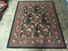 Load image into Gallery viewer, 8&#39; x 10&#39; Aubusson Flat Weave  RUG  BLACK  #F-7002