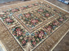 Load image into Gallery viewer, 9.3 x 11.10 FRENCH Needle Point WOOL PILE RUG BLACK #F-6181