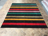 Load image into Gallery viewer, 8&#39; x 10&#39; Handmade Gabbeh Rug Contemporary BLACK MULTI COLORS  #F-6201