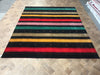 Load image into Gallery viewer, 8&#39; x 10&#39; Handmade Gabbeh Rug Contemporary BLACK MULTI COLORS  #F-6201