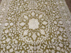 Load image into Gallery viewer, 6 x 9 Olive Green Ivory Wool &amp; Silk Tabriz Rug #PIX-13161