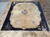 Load image into Gallery viewer, 8 x 9.2 Chinese Rug Squarish Hand Knotted Wool Carpet with Elegant Floral Design