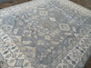 Load image into Gallery viewer, 7.7 x 10.1 Light Gray Blue New Oushak Rug Handmade #F-6301