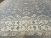 Load image into Gallery viewer, 7.7 x 10.1 Light Gray Blue New Oushak Rug Handmade #F-6301