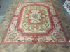 Load image into Gallery viewer, 8.10 x 11.9 Feti Needle Point Aubusson Rug CRANBERRY BURGUNDY #F-6315