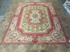 Load image into Gallery viewer, 8.10 x 11.9 Feti Needle Point Aubusson Rug CRANBERRY BURGUNDY #F-6315