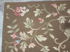 Load image into Gallery viewer, 9.3 x 12.5 BROWN Flat Weave French Aubusson Rug #F-6318