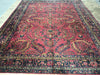 Load image into Gallery viewer, 9.2 x 12.1 Antique Persian Sarouk Mohajeran Quality Rug Rich Burgundy #F-6321