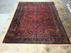 Load image into Gallery viewer, 9.2 x 12.1 Antique Persian Sarouk Mohajeran Quality Rug Rich Burgundy #F-6321