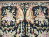 Load image into Gallery viewer, 8 x 10 French Aubusson Rug Flat Weave BLACK #F-6344