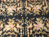 Load image into Gallery viewer, 8 x 10 French Aubusson Rug Flat Weave BLACK #F-6344