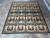 Load image into Gallery viewer, 8 x 10 French Aubusson Rug Flat Weave BLACK #F-6344