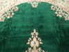 Load image into Gallery viewer, 9.10 x 17.0 Authentic Persian Kerman Rug Emerald GREEN #F-6349