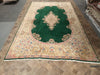 Load image into Gallery viewer, 9.10 x 17.0 Authentic Persian Kerman Rug Emerald GREEN #F-6349