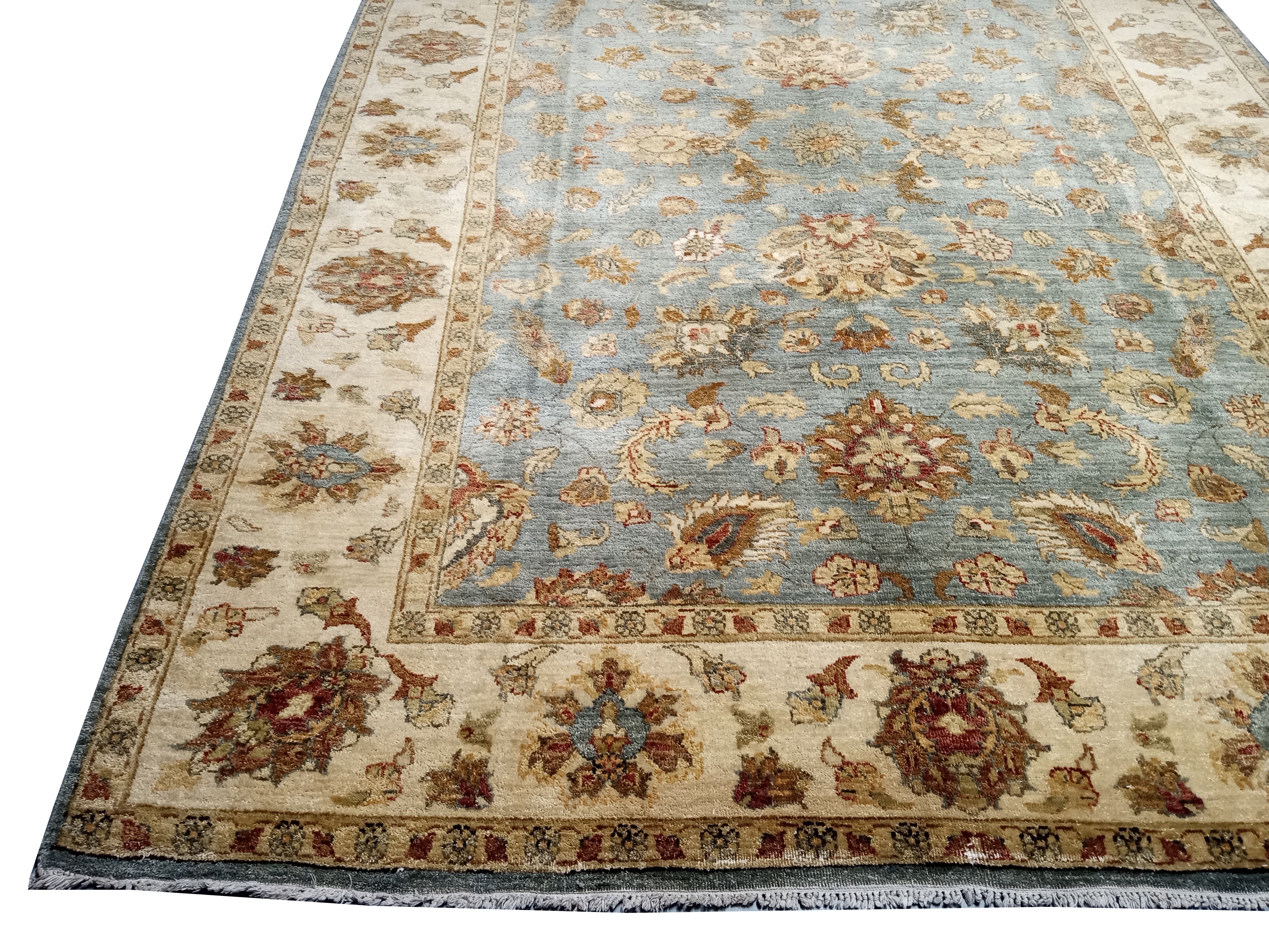 6' x 8' Light Blue Gold Quality Jaipour Rug #F-5706