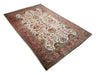 Load image into Gallery viewer, 6&#39; x 9&#39; Semi-Antique Persian Tabriz Rug  Ivory/Pink 22913