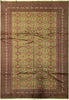 Load image into Gallery viewer, 8.1 x 10.8 GREEN Jaldar Bokara Rug Handade Pakistan #F-6392