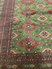 Load image into Gallery viewer, 8.1 x 10.8 GREEN Jaldar Bokara Rug Handade Pakistan #F-6392