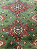 Load image into Gallery viewer, 8.1 x 10.8 GREEN Jaldar Bokara Rug Handade Pakistan #F-6392