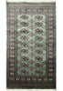 Load image into Gallery viewer, 3&#39; x 5&#39; Light Grayish GREEN Wool Bokhara Rug Handmade Pakistan #43971